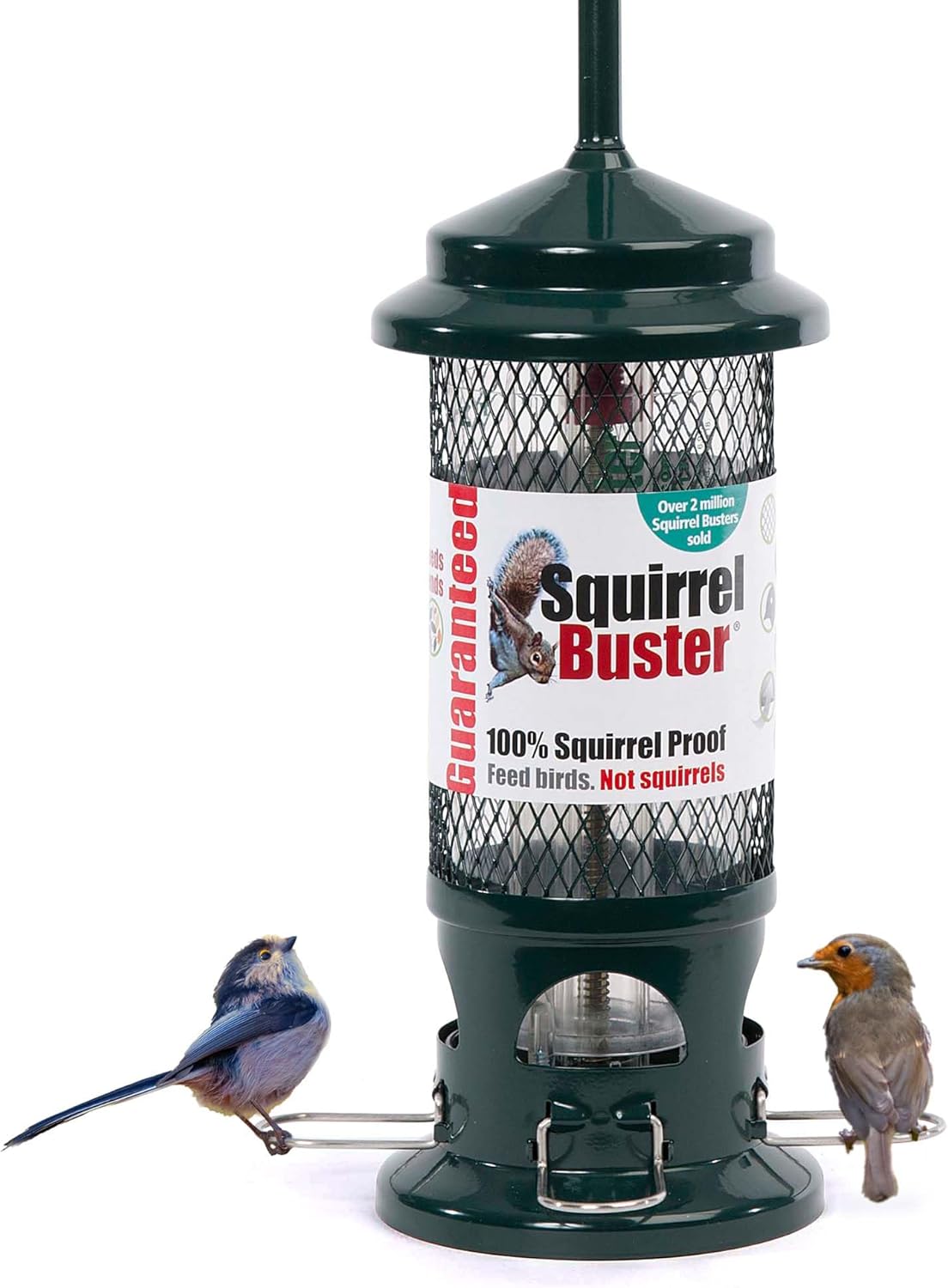 Squirrel Proof Bird Feeder for Seeds - Jacobi Jayne® Squirrel Buster® Seed Bird Feeder – Pigeon Proof Metal Bird Seed Feeder for Wild Birds – Easy Clean Hanging Seed Bird Feeder for Garden Birds?SB-1057