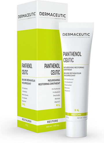 Dermaceutic Panthenol Ceutic - Nourishing Restoring Ointment With Panthenol, Shea Butter, Beeswax And Vitamin E - Immediate Comfort For Dry, Sensitive And Irritated Skin - 30G