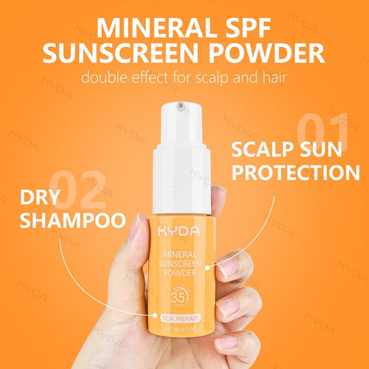 Kyda Mineral Dry Shampoo Powder, Spf 35 Pa++ Scalp Sunscreen For Scalp And Hair, Lightweight Non-Greasy, For All Hair Colors And Types, #01, 0.71 Oz