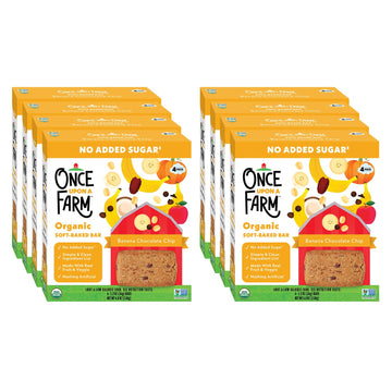 Once Upon A Farm Organic Soft Baked Kids' Bars, Banana Chocolate Chip | 8 Boxes