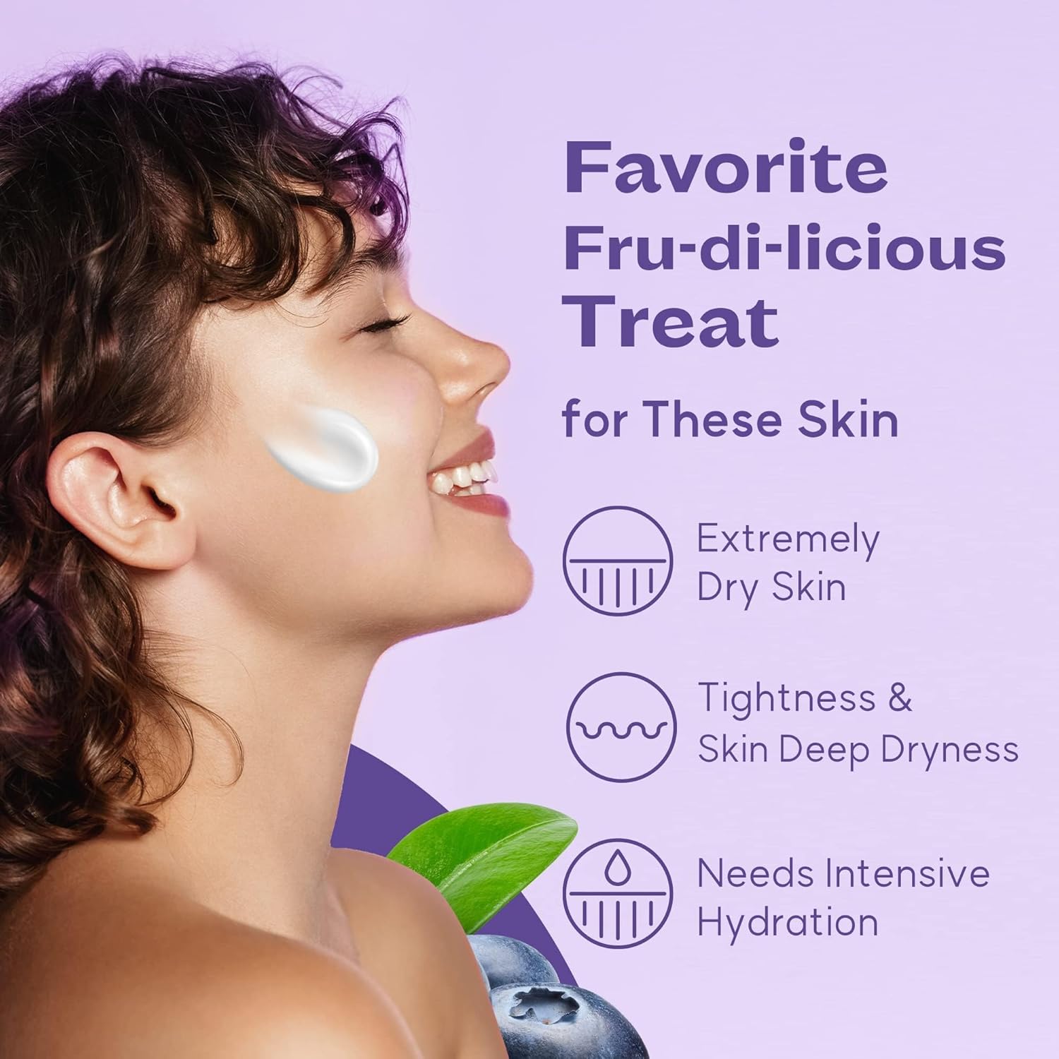 Frudia Blueberry Hydrating Intensive Face Cream, Vegan Korean Face Moisturizer W/69% Blueberry Extract, Panthenol & Ws Bs Care Ex For Dry Skin (0.33 Fl Oz)