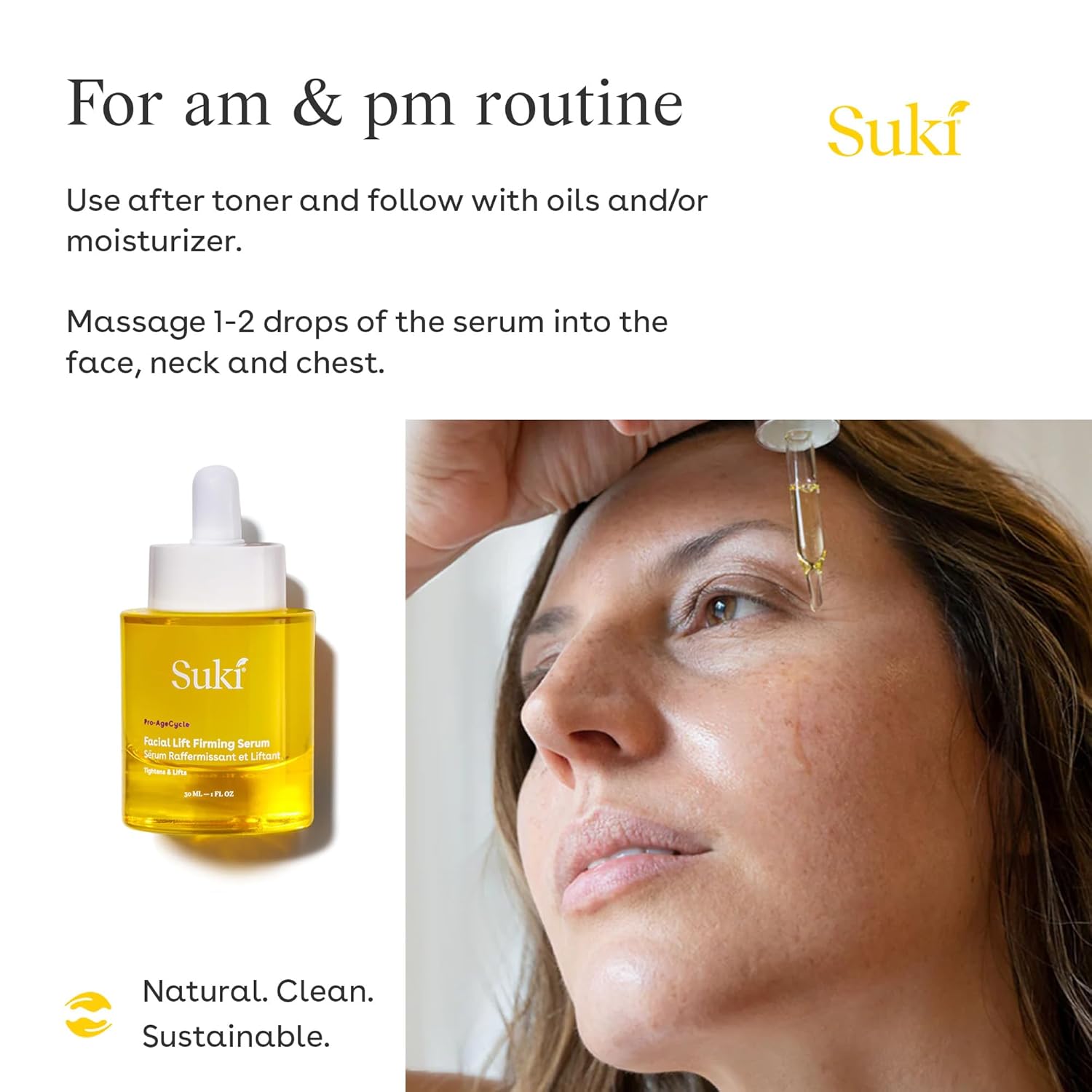 Suki Anti Aging Face Serum: Facial Lift Firming Serum - Plumping Day & Night Anti Wrinkle Serum For Face Skin Care With Hydrating Hyaluronic Acid, Retinol Alternative Bakuchiol, Plant Stem Cells 1Oz. : Beauty & Personal Care