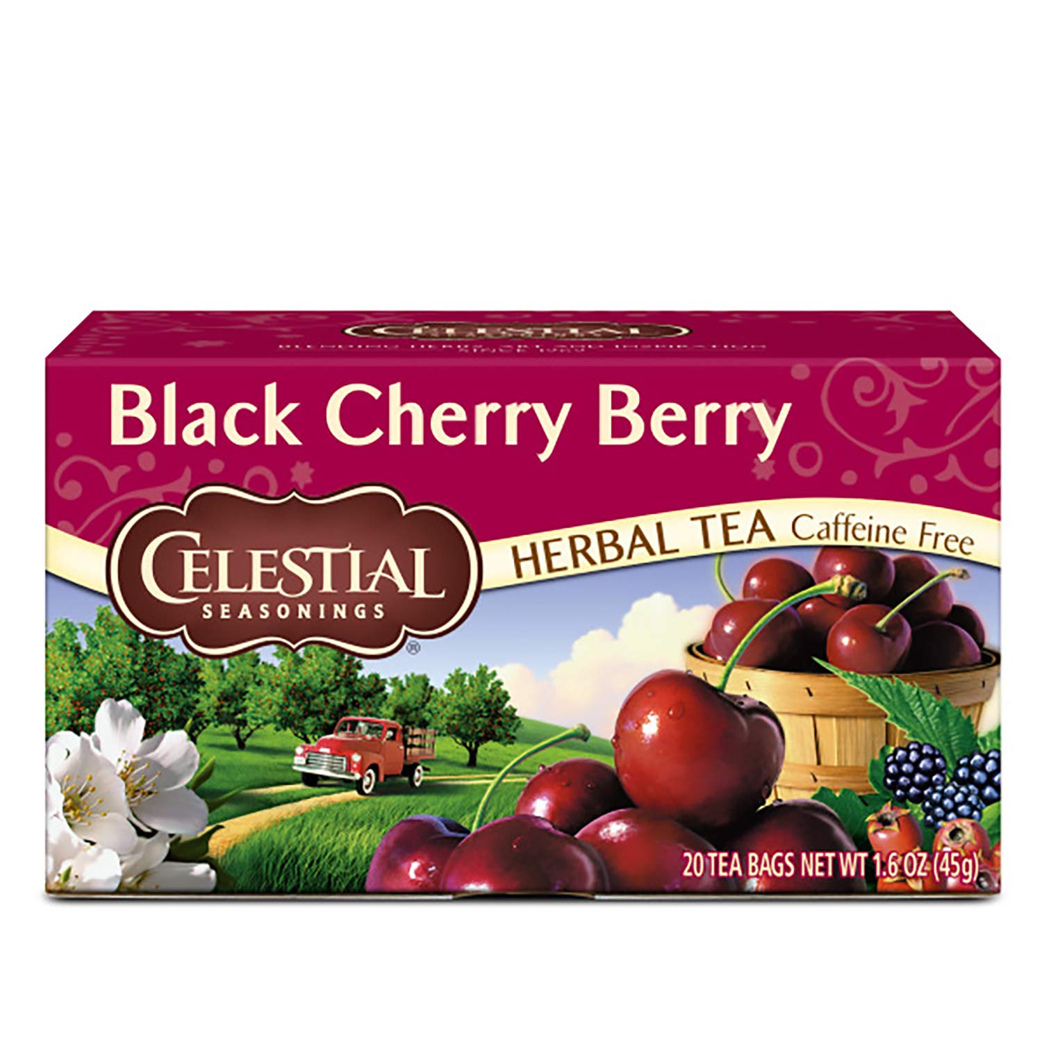 Celestial Seasonings Herbal Tea, Black Cherry Berry, 20 Count (Pack Of 6)