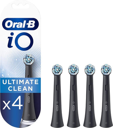 Oral-B Io Ultimate Clean Original Electric Toothbrush Head, Twisted & Angled Bristles For Deeper Plaque Removal, Pack Of 6 Toothbrush Heads, Suitable For Mailbox, White