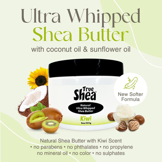 Moisturizing African Whipped Shea Butter, Lavender, Natural Skincare Must-Have, Made From Unrefined Raw Shea Butter & Enriched With Sunflower & Coconut Oil For Skin, No Parabens, 8 Oz