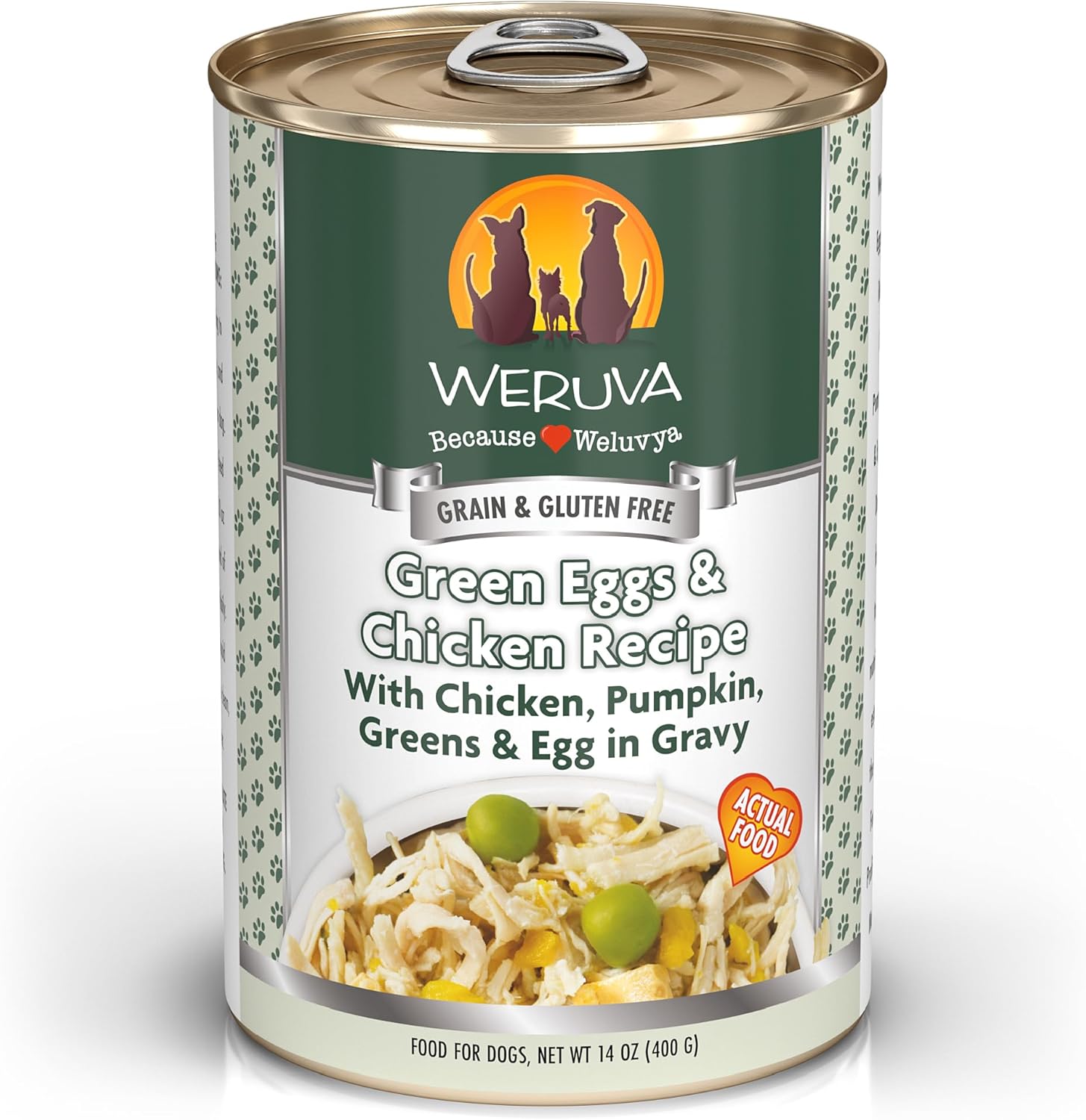 Weruva Classic Dog Food, Green Eggs & Chicken With Chicken Breast & Pumpkin In Gravy, 14Oz Can (Pack Of 12)