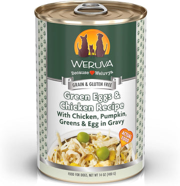 Weruva Classic Dog Food, Green Eggs & Chicken With Chicken Breast & Pumpkin In Gravy, 14Oz Can (Pack Of 12)