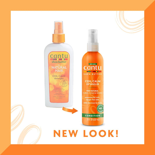 Cantu Coil Calm Detangler With Shea Butter For Natural Hair, 8 Fl Oz (Packaging May Vary)