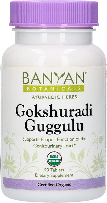 Banyan Botanicals Gokshuradi Guggulu Tablets â€“ with Organic Tribulus Terrestris Â­Â­â€“ Supports Kidney Health, Urinary Tract Health & Prostrate Health* â€“ 90 Tablets â€“ Non-GMO Sustainably Sourced Vegan