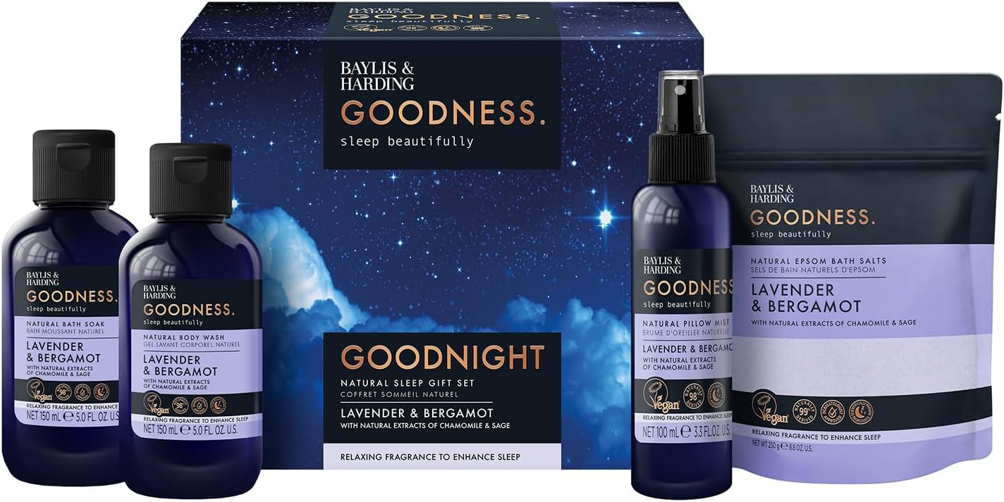 Baylis & Harding Goodness Sleep Bath Salts, 1Kg (Pack Of 4) - Vegan Friendly