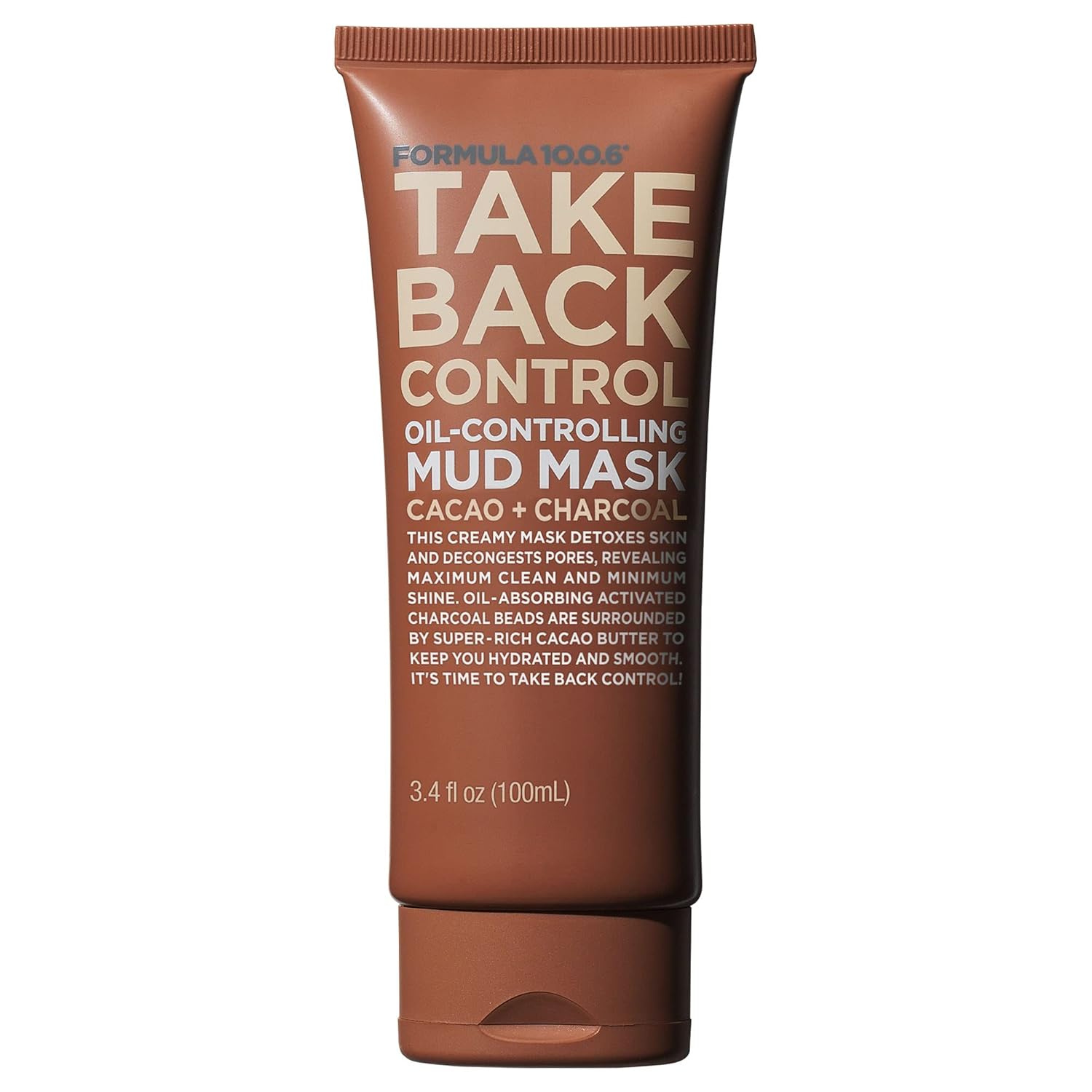Formula 10.0.6 - Take Back Control Oil-Controlling Mud Mask - Creamy Mud Mask, Detoxes Skin & Decongests Pores 3.4 Fl Oz (100Ml)