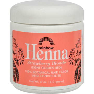 Rainbow Research Henna Hair Color And Conditioner Persian Strawberry Blonde- 4 Oz - 100% Botanical Hair Color - Gently Coats The Hair Shaft With 100% Organic Color