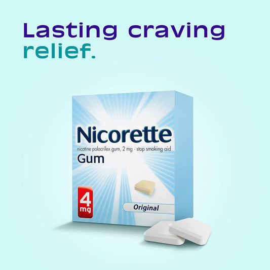 Nicorette 4 mg Nicotine Gum to Help Quit Smoking - Original Unflavored Stop Smoking Aid, 1-Pack, 170 Count, Plus Advil Dual Action Coated Caplets with Acetaminophen, 2 Count