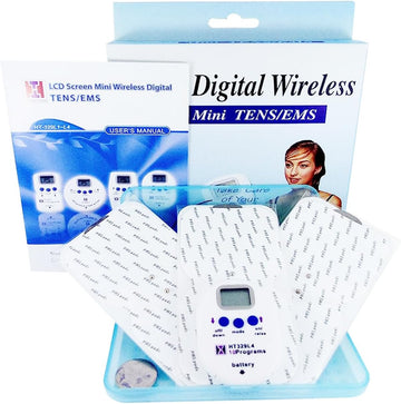 Digital Portable Tens And Ems Machine | Wireless Remote Controlling | Self-Adhesive Electrode Pad | 2-In-1 Pain Reliever And Nerve Stimulator | Healthcare World