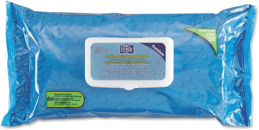 Sani Professional J14143 Hygea Adult Wash Cloths, 9 1/2 X 11 1/2, White, 60 Wipes/Tub, 6 Tubs/Carton : Health & Household