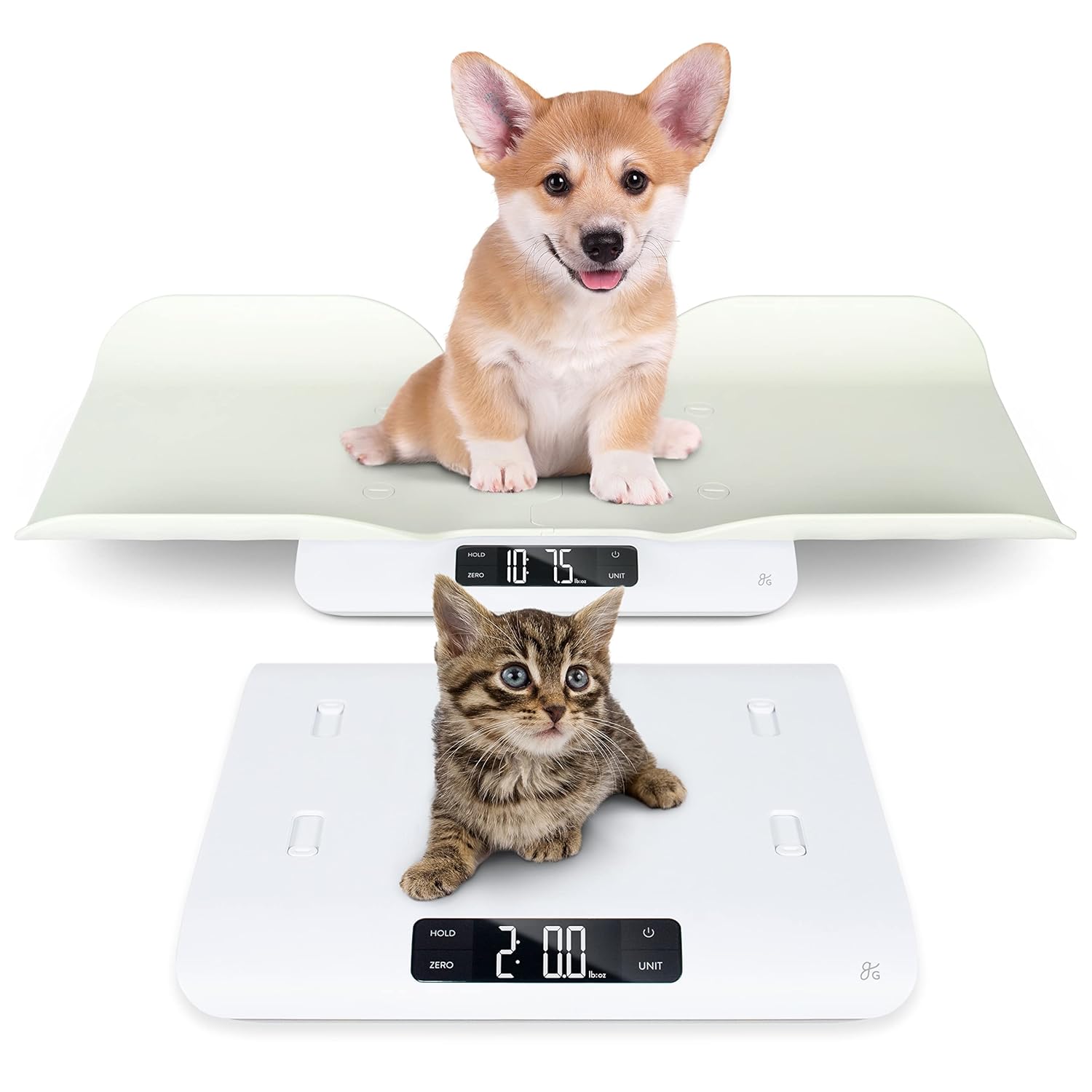 Greater Goods Digital Pet Scale, Accurately Weigh Your Kitten, Rabbit, or Puppy with a Wiggle-Proof Algorithm, Great Option as a Scale for Small Animals, Designed in St. Louis