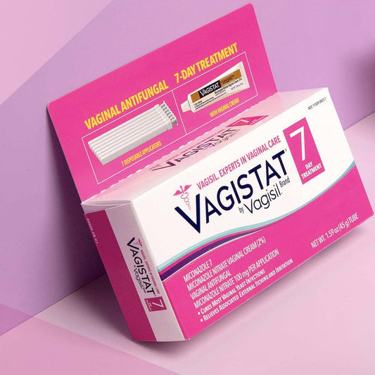 Vagistat 7 Day Yeast Infection Treatment for Women, Helps Relieve External Itching and Irritation, Contains 2% External Miconazole Nitrate Cream & 7 Disposable Applicators, by Vagisil (Pack of 1)