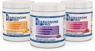 L-ARGININE PRO | L-arginine Supplement Powder | 5,500mg of L-arginine Plus 1,100mg L-Citrulline (Grape, Raspberry & Orange, 3 Jars)