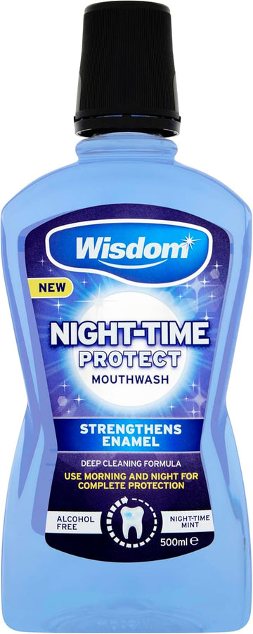 Wisdom Night Time Protect Mouthwash 500 Ml, (Pack Of 1)