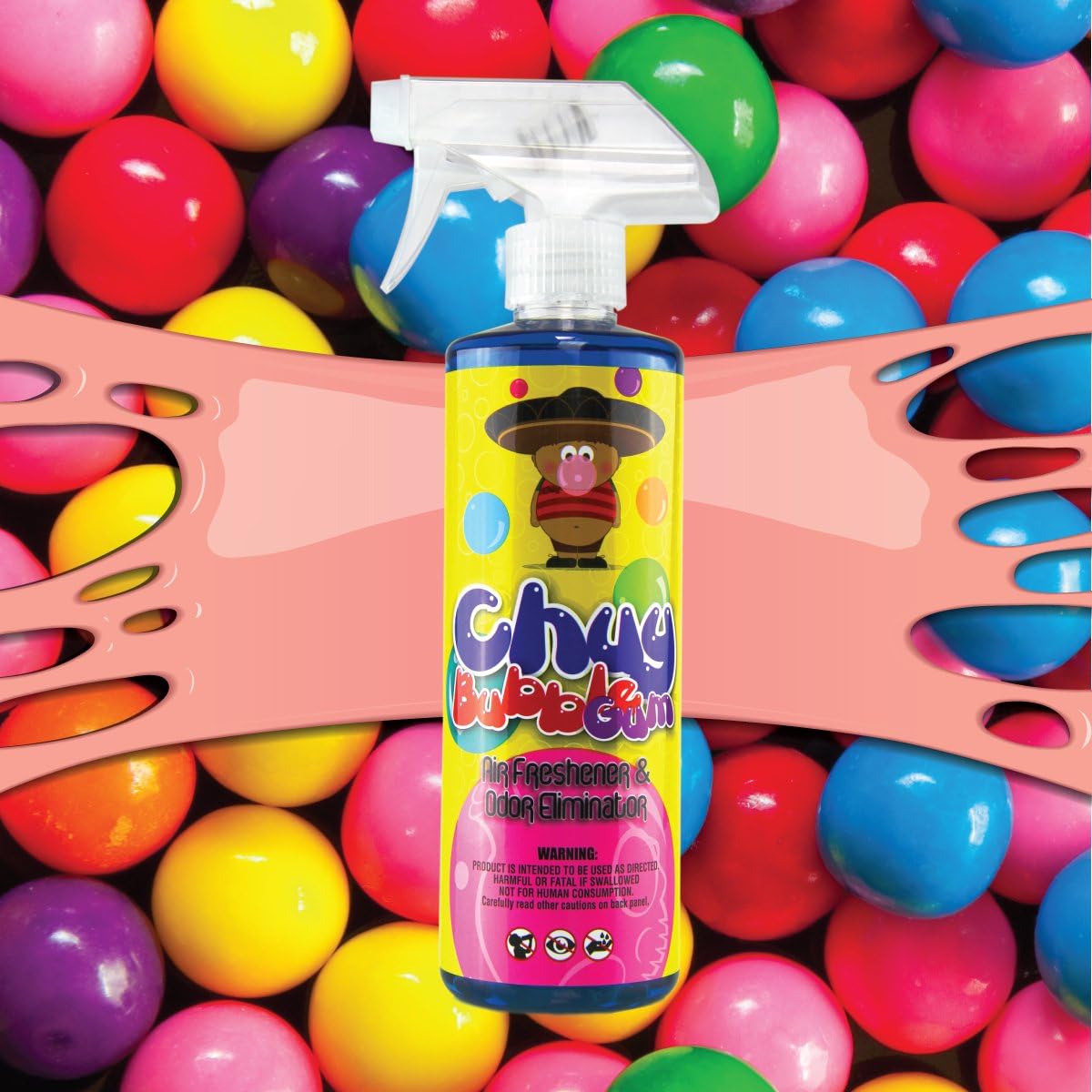 Chemical Guys AIR_221_04 Chuy Bubble Gum Premium Air Freshener and Oder Eliminator, Bubble Gum Scent (Great for Cars, Trucks, SUVs, RVs & More) 4 fl oz : Everything Else