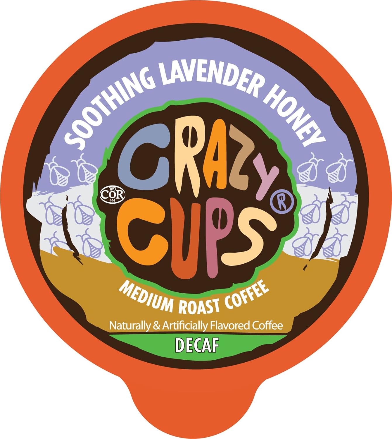 Crazy Cups Decaf Flavored Coffee, Honey Lavender Hot Or Iced Coffee, Recyclable Pods, 22 Count