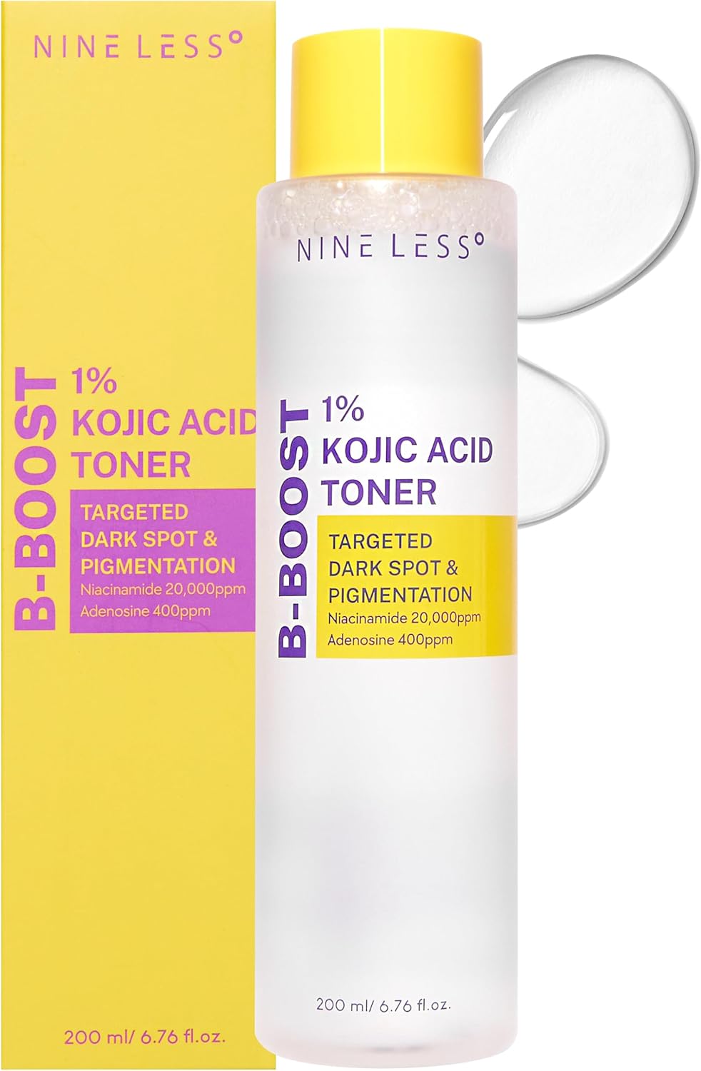 B-Boost 1% Kojic Acid Toner - Dark Spot Solution Face Toner - Clarifying And Hydrating - Niacinamide And Adenosine - Korean Skincare, 6.76 Fl.Oz