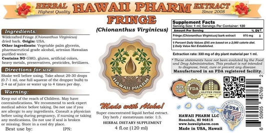 Fringe Tree Liquid Extract, Fringe Tree (Chionanthus Virginicus) Tincture Supplement 2 Oz