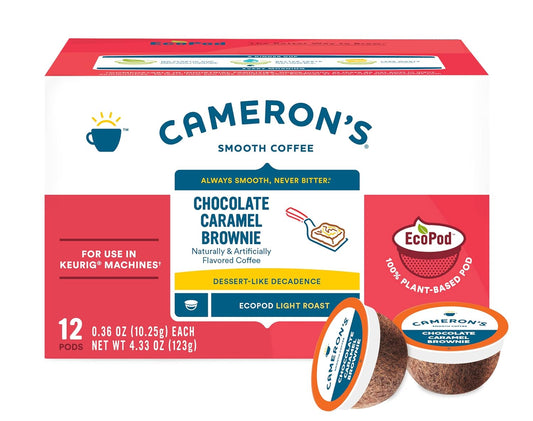 Cameron'S Coffee Single Serve Pods, Flavored, Chocolate Caramel Brownie, 12 Count (Pack Of 6)