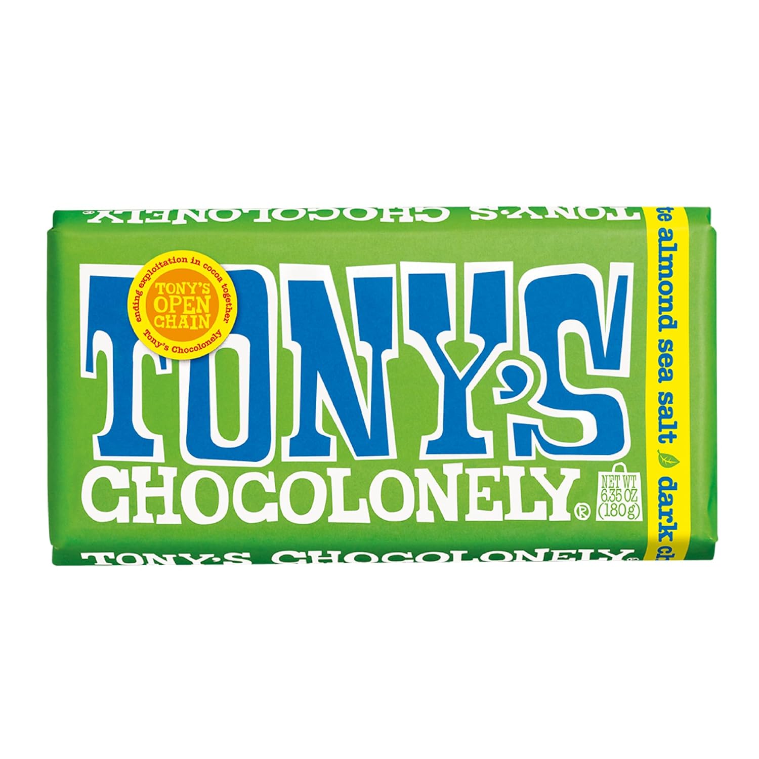 Tony'S Chocolonely 42% Dark Milk Chocolate Bar With Pretzel & Toffee - Dark Milk Chocolate, Pretzel & Toffee Chunks, Belgium Chocolate, No Artificial Flavoring, Fairtrade & B Corp Certified - 6.35 Oz, 4 Bars