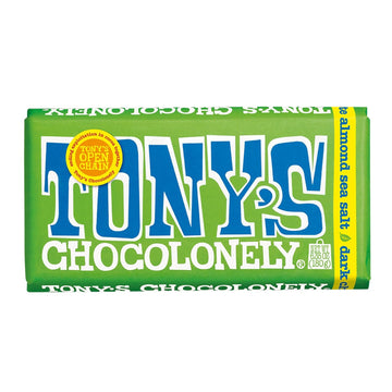 Tony'S Chocolonely 42% Dark Milk Chocolate Bar With Pretzel & Toffee - Dark Milk Chocolate, Pretzel & Toffee Chunks, Belgium Chocolate, No Artificial Flavoring, Fairtrade & B Corp Certified - 6.35 Oz, 4 Bars