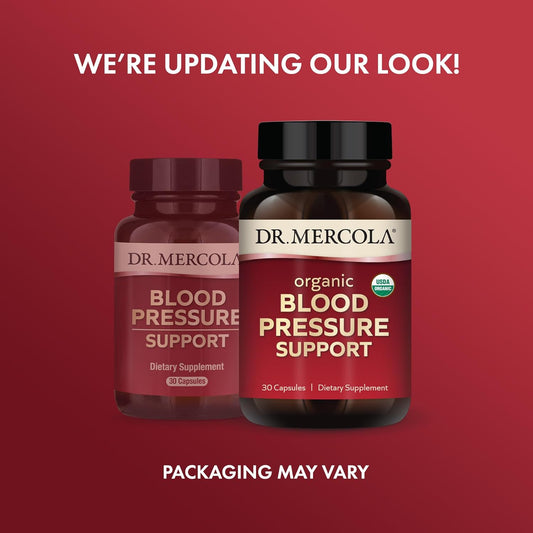 Dr. Mercola Organic Blood Pressure Support, 30 Servings (30 Capsules), Dietary Supplement, Supports Skin & Mental Focus, Non-Gmo, Certified Usda Organic
