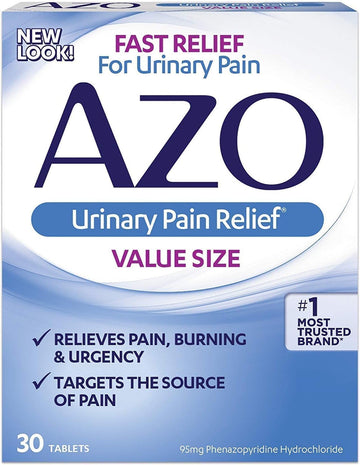 Mck18582700 - Mckesson Urinary Pain Relief Azo Standard 95 Mg Strength Tablet 30 Per Bottle