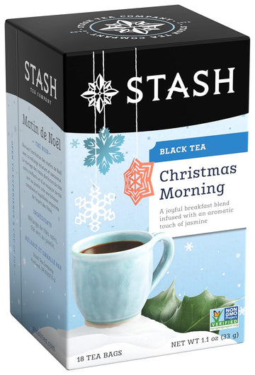 Stash Tea Christmas Morning Black Tea - Caffeinated, Non-Gmo Project Verified Premium Tea With No Artificial Ingredients, 18 Count (Pack Of 6) - 108 Bags Total