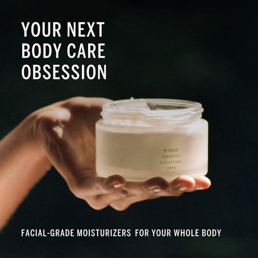 Corpus - Nº Green Body Butter | Ultra-Rich Body Cream, Whipped Texture Melts Into Skin | Luxurious Non-Greasy Hydrating Plant-Based Formula With Tremella Mushroom & Vegan Squalane (60 Ml / 2 Fl Oz)