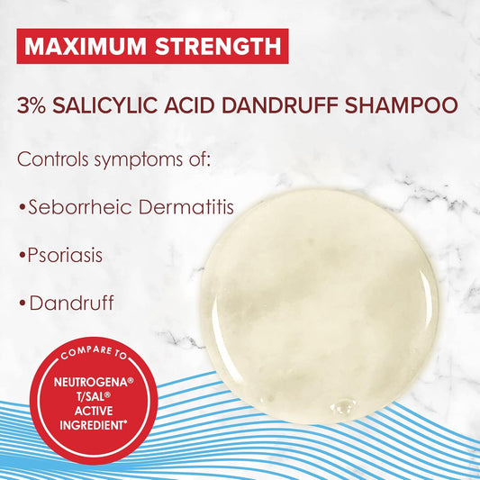 True+Real Salicylic Acid Anti-Dandruff Shampoo 3% Salicylic Acid, 4.4 Fl Oz