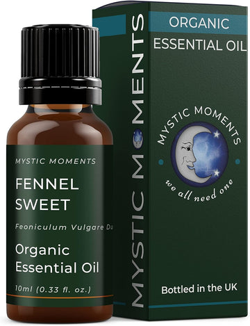 Mystic Moments | Organic Fennel Sweet Essential Oil 10ml - Pure & Natural oil for Diffusers, Aromatherapy & Massage Blends Vegan GMO Free