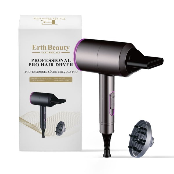 Erth Beauty Electricals - Professional Pro Hair Dryer Uk/Eu Plug