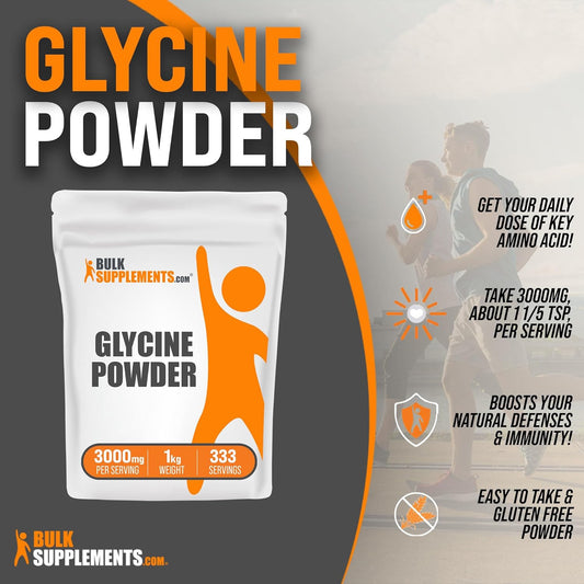 BULKSUPPLEMENTS.COM Glycine Powder - L-Glycine Powder, Glycine Supplem