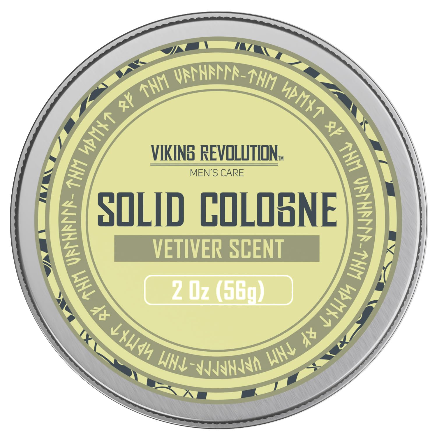 Viking Revolution Vetiver Mens Solid Cologne Men 2 Oz - Men Solid Perfume With Vetiver Cologne For Men - Balm Cologne For Mens Cologne Balm Travel Cologne Wax (1 Pack, Vetiver)