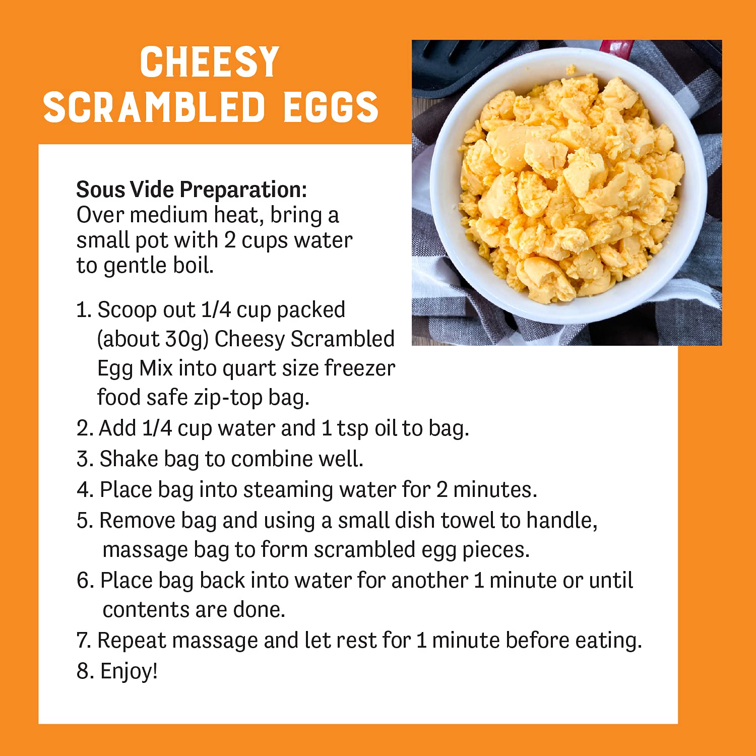 Judee’s Cheesy Scrambled Egg Mix 11 oz - Non-GMO, Gluten-Free and Nut-Free - Your Favorite Breakfast Staple Made Cheesy - Great for Hiking, Camping, and At Home : Grocery & Gourmet Food