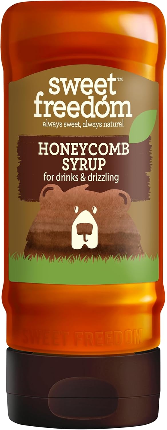 Sweet Freedom Honeycomb Syrup - 350 G | Natural Great Taste With Sweetness Derived From Fruit | Ideal For Coffee, Baking & Dessert | No Preservatives Or Allergens | Vegan | Only 13 Cal Per Teaspoon