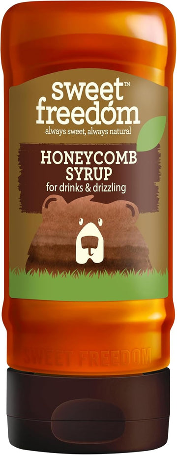 Sweet Freedom Honeycomb Syrup - 350 G | Natural Great Taste With Sweetness Derived From Fruit | Ideal For Coffee, Baking & Dessert | No Preservatives Or Allergens | Vegan | Only 13 Cal Per Teaspoon