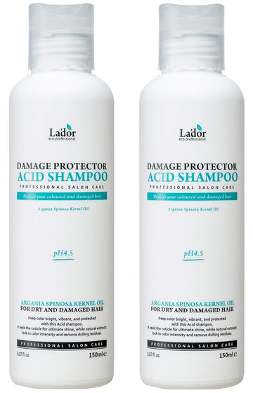 La'Dor Damage Protector Acid Shampoo (2X 5.07 Fl.Oz.) - 4.5 Ph Acidic Formulation For Hair And Scalp Ph Balance, Helps Neutralize Alkaline Ph From Dyes And Bleaching Lador