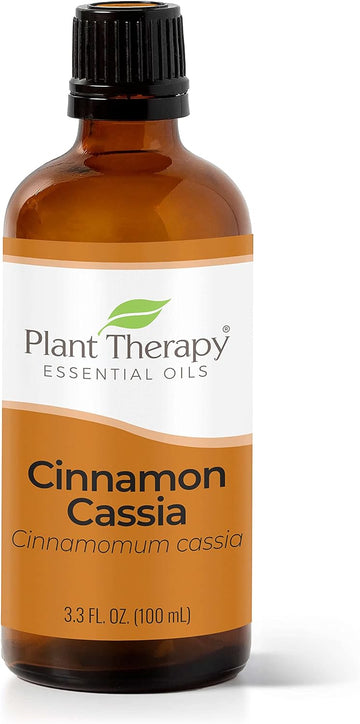 Plant Therapy Cinnamon Cassia Essential Oil 100 Ml (3.3 Oz) 100% Pure, Undiluted, Therapeutic Grade