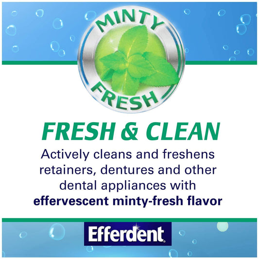 Efferdent Plus Mint Anti-Bacterial Denture Cleanser | 90 Tablets