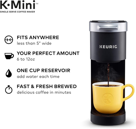 Keurig K-Mini Coffee Maker, Black With Coffee Lovers' 40 Count Variety Pack Coffee Pods