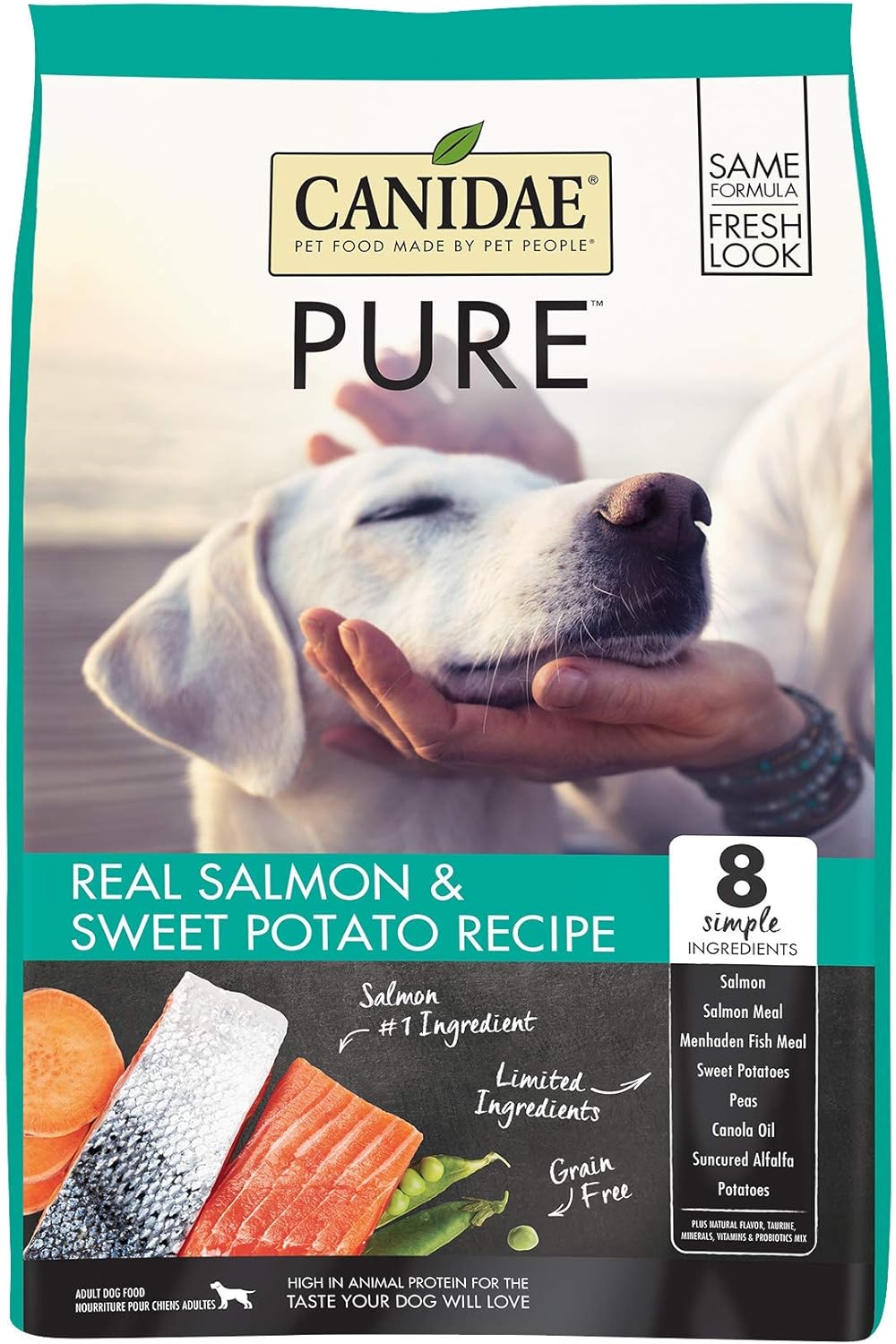 Canidae Pure Real Salmon & Sweet Potato Recipe Adult Dry Dog 4 LB