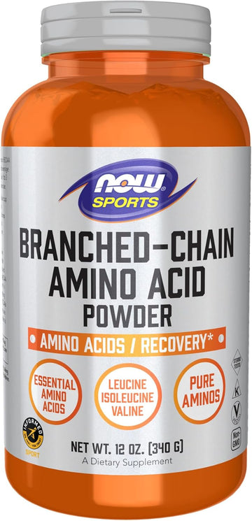 Now Foods Sports Nutrition, Branched Chain Amino Acid Powder With Leucine, Isoleucine, And Valine, 12-Ounce