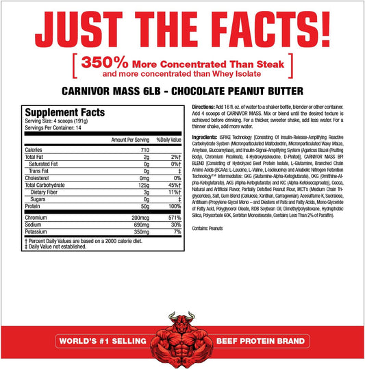 Musclemeds Carnivor Mass Diet Supplement, Vanilla Caramel, 5.78 Pound (002658)