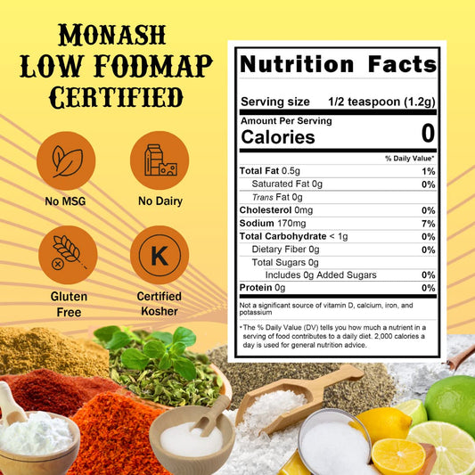 Smoke N Sanity - Sns Fajita Marinade, Monash Certified Low Fodmap, Gluten Free, Certified Kosher, Dairy Free, Low Fodmap Food, Vegetarian (7.8 Oz Shaker)
